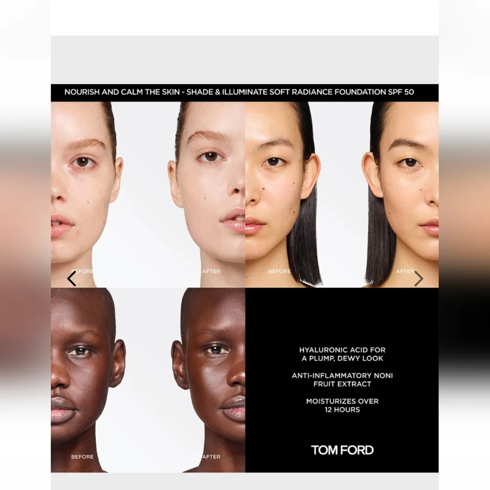 TOM FORD Shade and Illuminate Soft Radiance Foundation SPF 50 Shade 10.5 Mocha